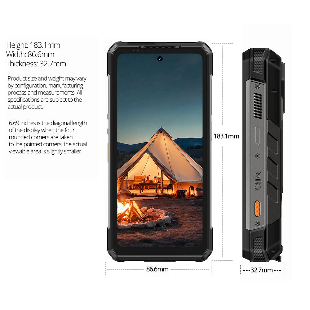 【World Premiere】Ulefone Armor 34 Pro 5G AI Rugged Phone 25500mAh Up to 32GB+512GB Built-in Projector 120Hz 6.95" NFC Smartphone Ai-TechWorld 