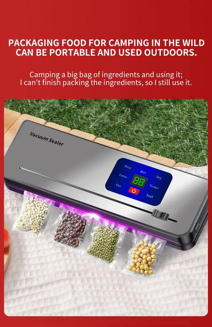 Wireless Portable Charging Vacuum Sealing Machine With Multi Package Vacuum Touch Button And Sealed Countdown Display Ai-TechWorld 