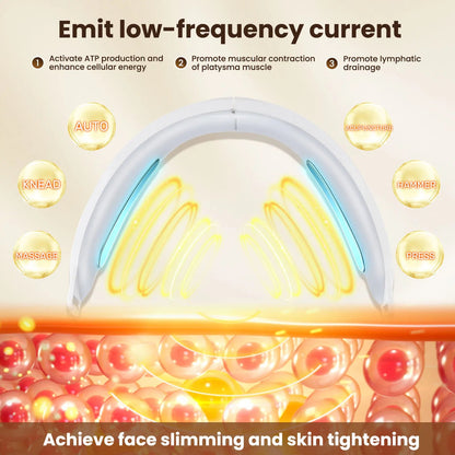 Electric V Face Lifting Beauty Device 6 Modes 8 Levels EMS Micro-current Firming Facial Massager Double Chin Removal Skin Care Ai-TechWorld 