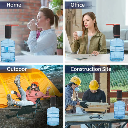 Water Dispenser Bottle Pump, Electric Water Pump for Universal 2-5 Gallon Bottle, Portable USB Charging Drinking Water Dispenser Ai-TechWorld 