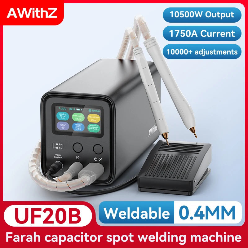 AWithZ UF20B Spot Welder Super Farad Capacitor Spot Welding Machine 18650 Lithium Battery DIY Nickel Sheet Welding Machine EU Ai-TechWorld 