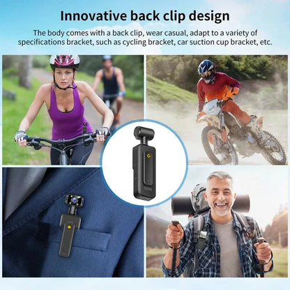 Xiaomi 8K HD Handheld Pocket Camera 180 ° Rotating Mini Portable Camera Wearable Night Vision Outdoor Sports Camera 2025 New Ai-TechWorld 