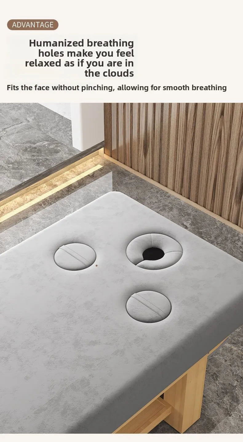 Solid Wood Massage Bed Beauty Salon Treatment Table Chinese Medicine Physiotherapy Thai Moxibustion Beauty Bed Lash Massage Bed Ai-TechWorld 