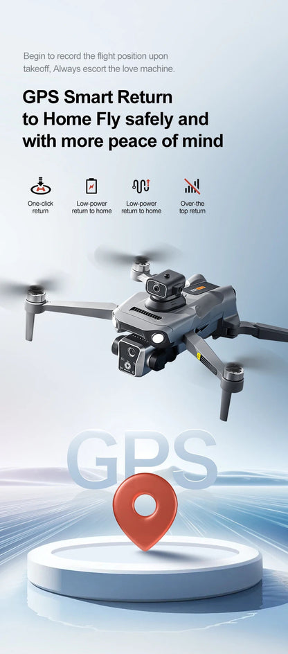 New K19 MAX GPS Drone Professional 8K Camera Aerial FPV Brush Avoiding Obstacle with Large Screen Remote Control Folding Drone Ai-TechWorld 