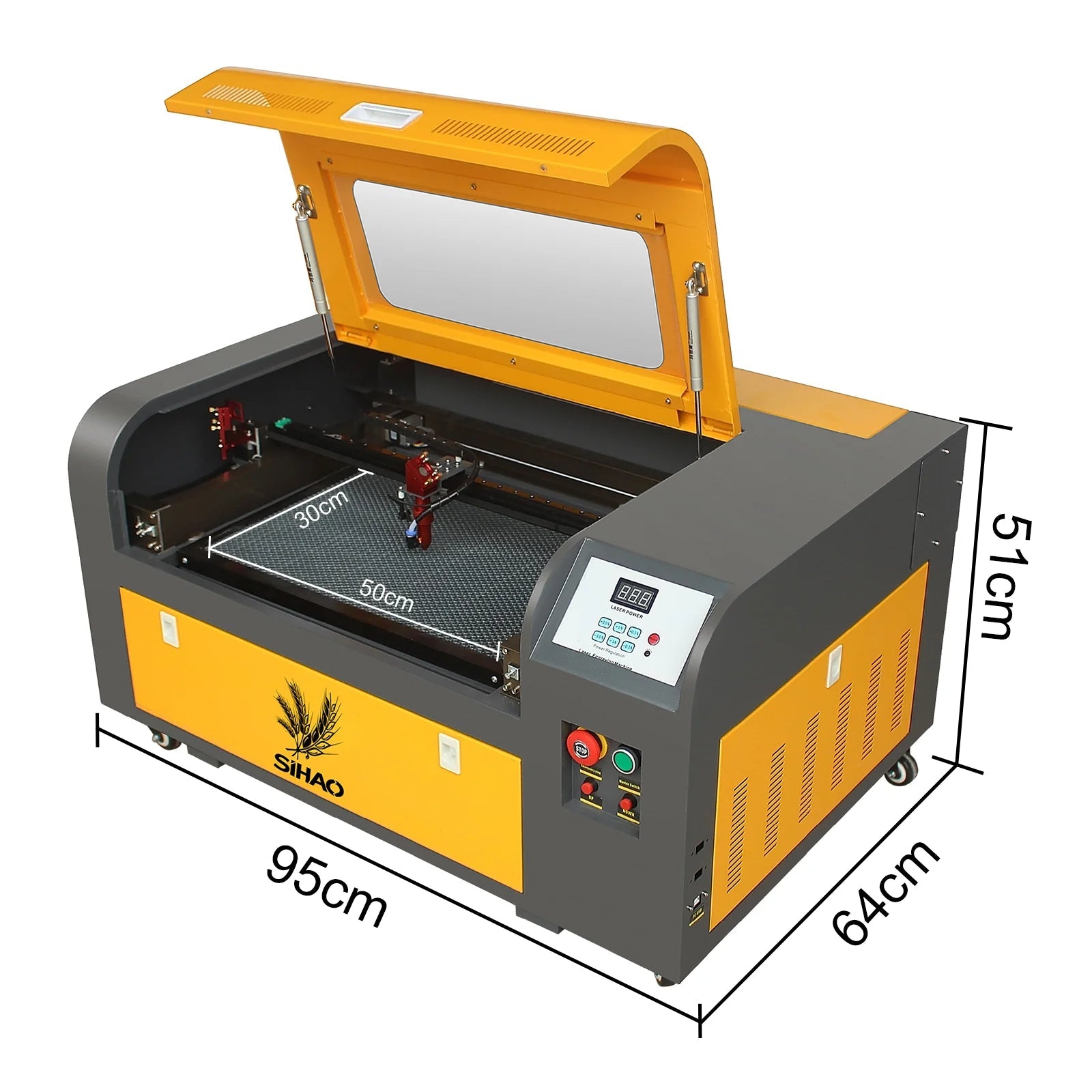 SIHAO 50W-100W CO₂ Laser Engraver with Large Work Area | Precision Cutting & Engraving for Wood, Acrylic, Glass, Leather Ai-TechWorld 
