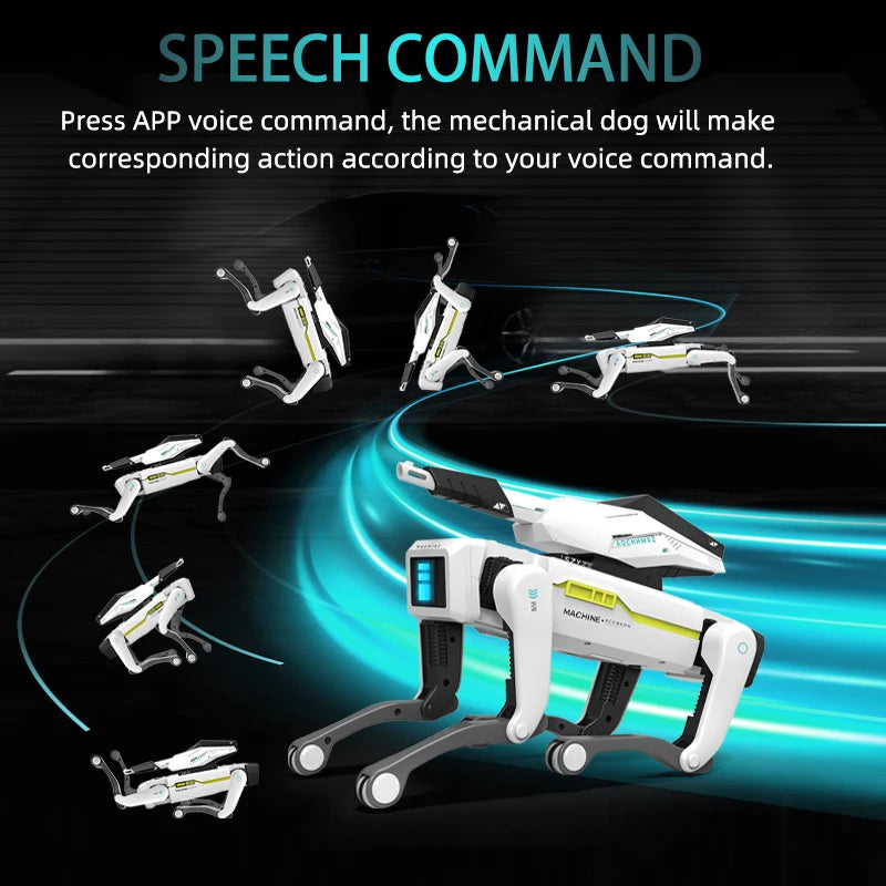 Teeggi Electric RC Intelligent Robot Dog with Clip Multifunction RC Mechanical Dog Educational Toy Bionic Smart Robot Toy Gift Ai-TechWorld 