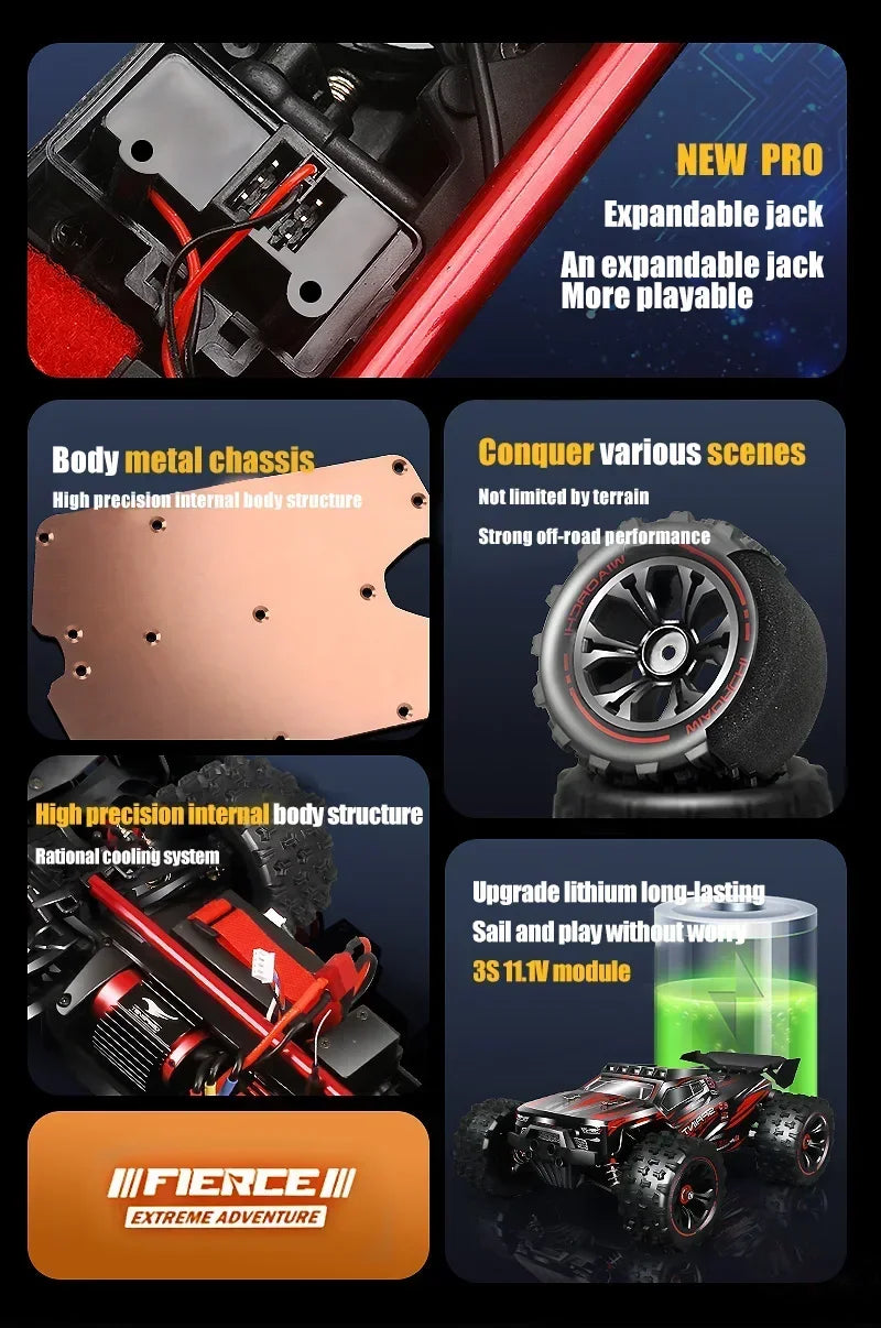 9522PRO 85KM/H High-speed RC Car Brushless Four-wheel Drive Off-road Drift 1:16 Professional Racing Car 9522 50KM/H Boy's Toy Ai-TechWorld 