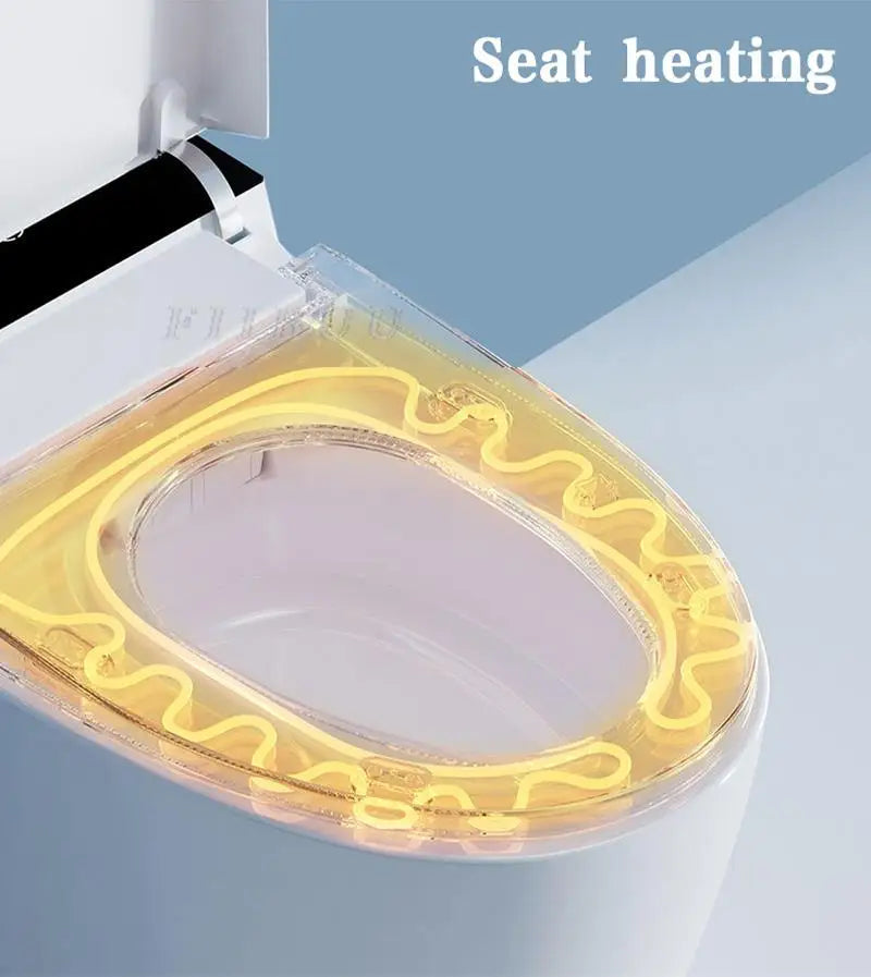 Luxury Smart Toilet Built In Water Tank Toilet Heated Seat Elongated Toilet Blackout Food flush Night Light Built-in Bidet Seat Ai-TechWorld 