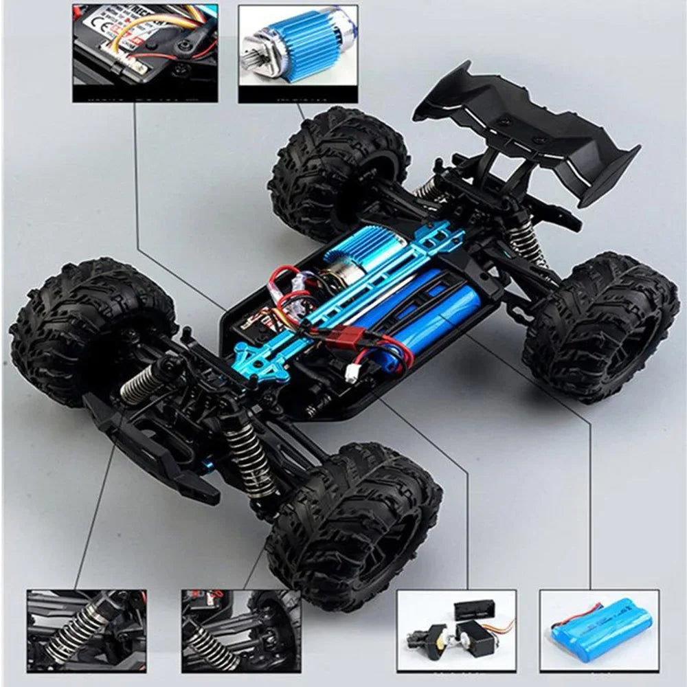 WLtoys 1:16 Scale Large RC Car 50km/h High Speed 4WD Children Toy for Boys Remote Control Car 2.4G Off Road Monster Truck RC Toy Ai-TechWorld 