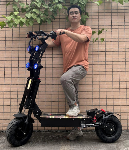 X13 inch 10000W Dual Motor 72V40Ah 60V50Ah Battery Electric Scooter Max Speed 120km/h Range 120km LCD Display Foldable Escooter Ai-TechWorld 