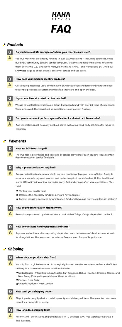 HAHA Smart Vending Freezer POS NFC Temperature Range -8F to 50F for Ice Cream And Drinks(550) Ai-TechWorld 