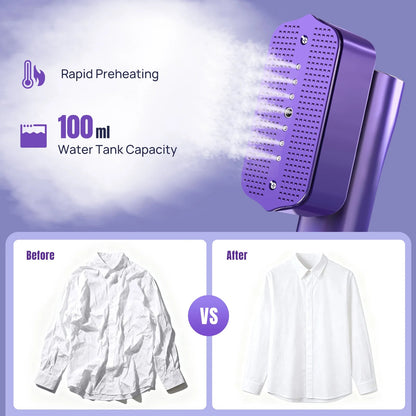 Mini Rotating Steam Iron Handheld Wet And Dry Double Hot Steam Generator Portable Garment Steamer Home Travelling Hanging Iron Ai-TechWorld   ai-techworld