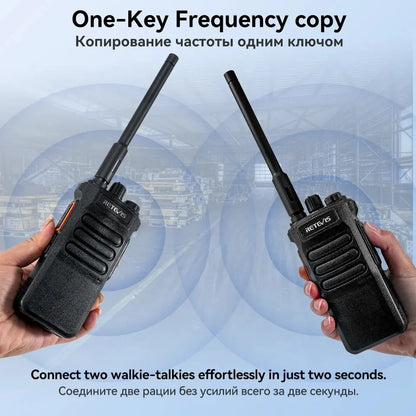 Retevis RT86 10W Walkie Talkie Professional Two Way Radio Long Range Walkie Talkie UHF Communication radio for Outdoor Business Ai-TechWorld 