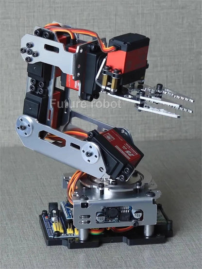 6 Dof Robot Arm Clamp Claw APP RC Control Metal Mechanical Robotics with Digital Servos for Arduino DIY Kit Programmable Robot Ai-TechWorld 
