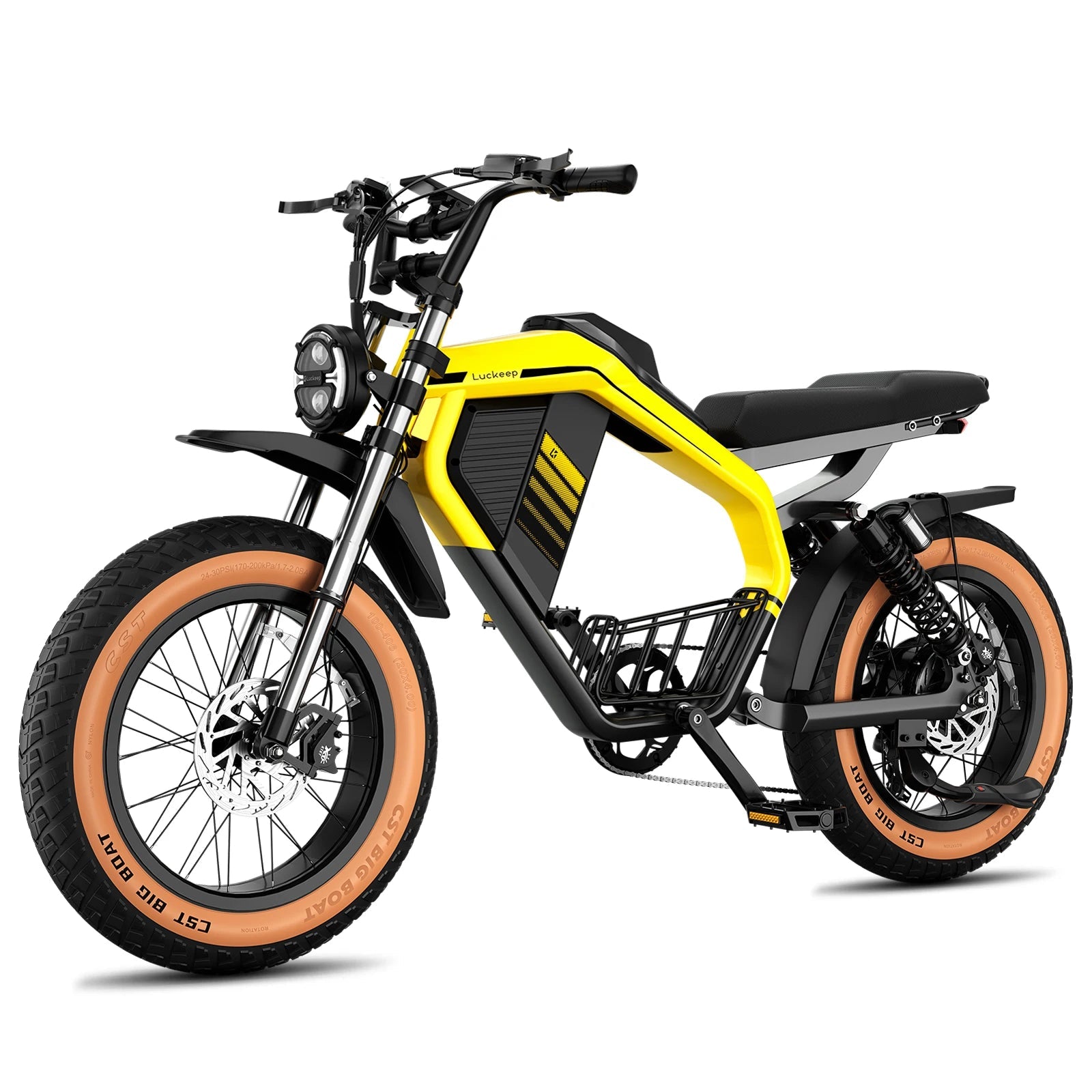 Luckeep M5 MAX Electric Bike for Adults,2000W Peak Motor,37.5MPH, 52V 20AHBattery Ebike,80 Miles 20" Fat Tire Electric Dirtbike Ai-TechWorld 