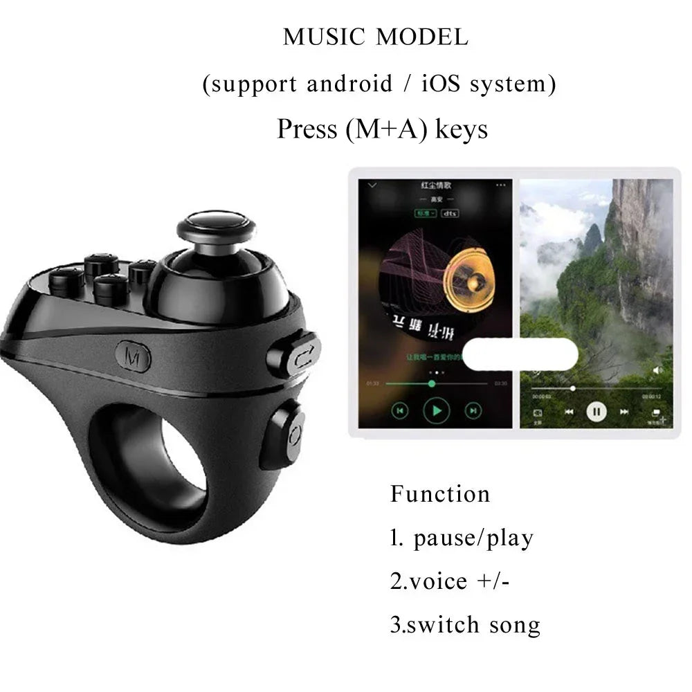 Wireless Bluetooth Gaming Finger Mouse Remote Control Handle Adapter Gaming Mause Pages Function Tablet Mobile Phone Android Ai-TechWorld 