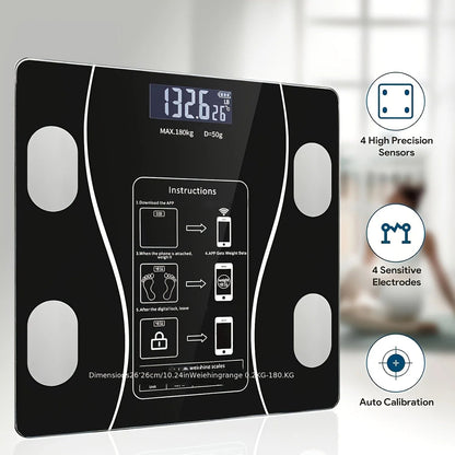 Intelligent Digital Body Scale With Backlit LED Display Screen,Weighing Up To 400 Pounds,Ideal for Weight Management & Fitness Ai-TechWorld 