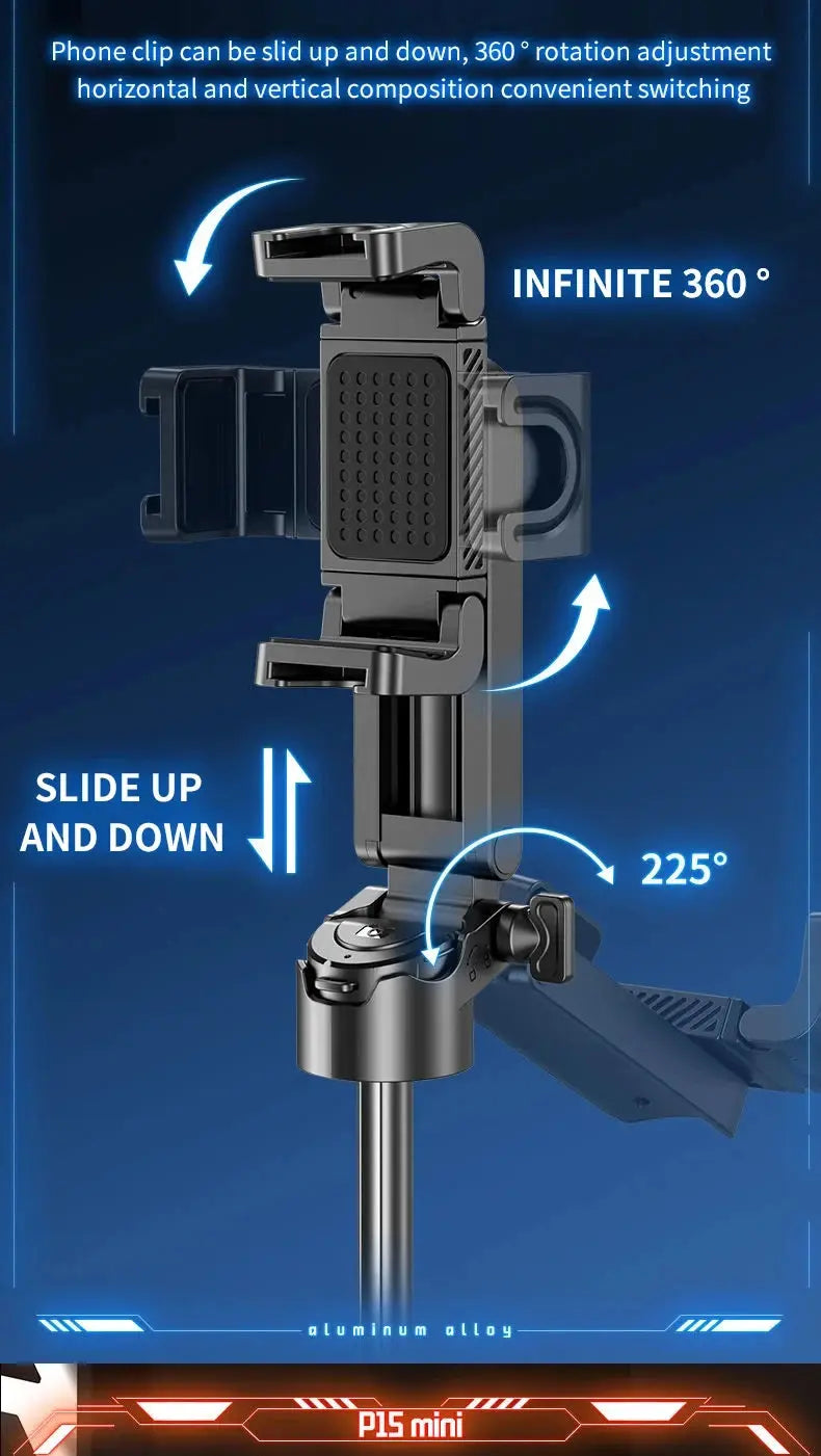 Newly Upgraded Design Mini Bluetooth Portable Telescopic Multifunctional Tripod Phone Selfie Stick Ai-TechWorld 