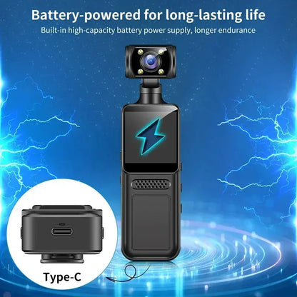 Xiaomi 8K HD Handheld Pocket Camera 180 ° Rotating Mini Portable Camera Wearable Night Vision Outdoor Sports Camera 2025 New Ai-TechWorld 