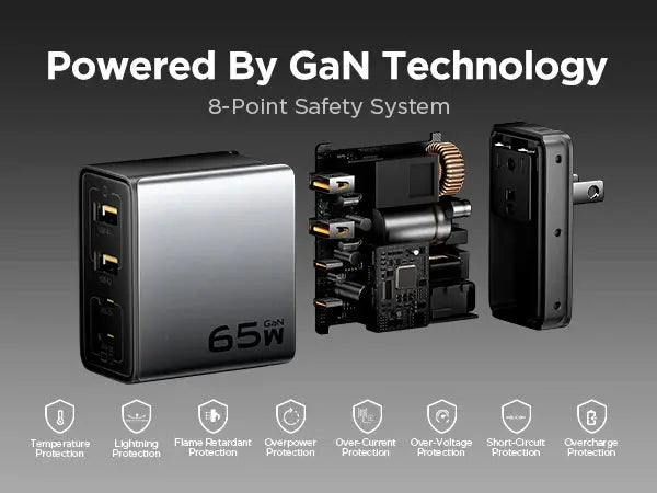 PISEN 65W 4-Port GaN Charger w/ 4FT C-C Cable, Fast Charge for MacBook, iPhone 16-14, iPad, Galaxy S24, Pixel 8, Steam Deck Ai-TechWorld 