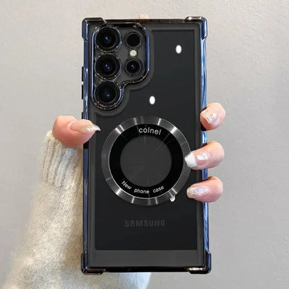 Luxury Magnetic Wireless Charge Case: Samsung Clear Lens Protection Cover Ai-TechWorld 