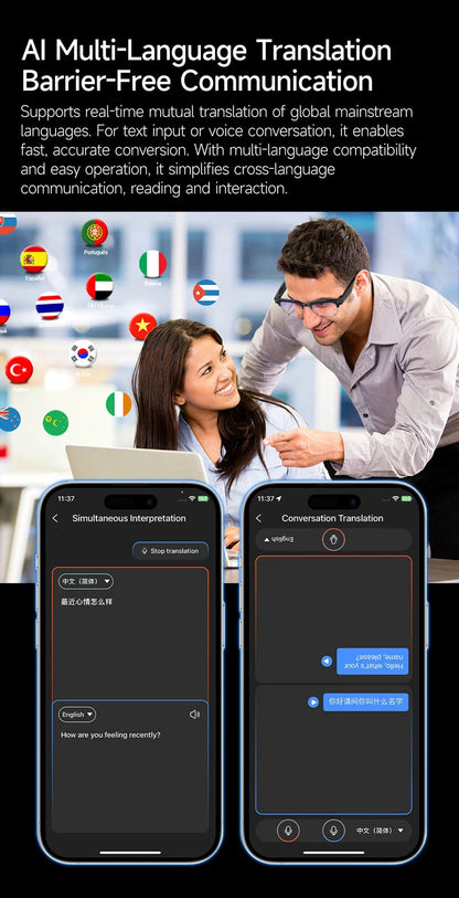 Xiaomi Mijia 4K HD Color Changing AI Smart Glasses 800W Pixel Camera Bluetooth Call Voice Assistant Control Smart Sports Glasses Ai-TechWorld 