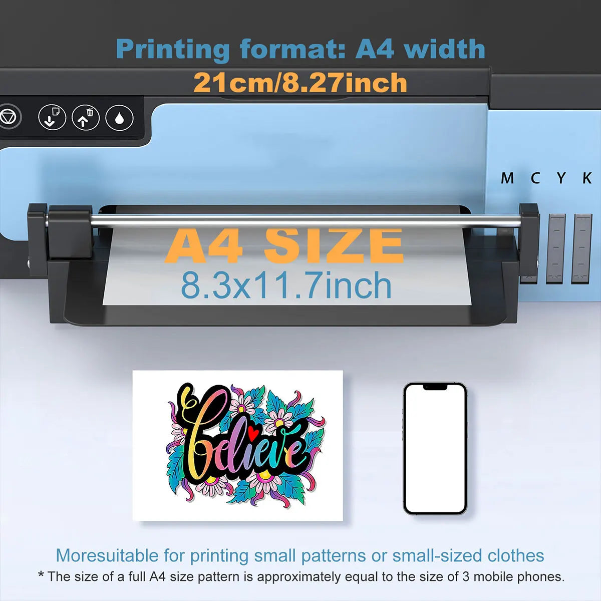 A4 DTF Printer Machine For Epson XP600 Printhead Direct to Film Transfer Machine For Dark/Light T-Shirts Fabrics Hats Leather Ai-TechWorld   ai-techworld