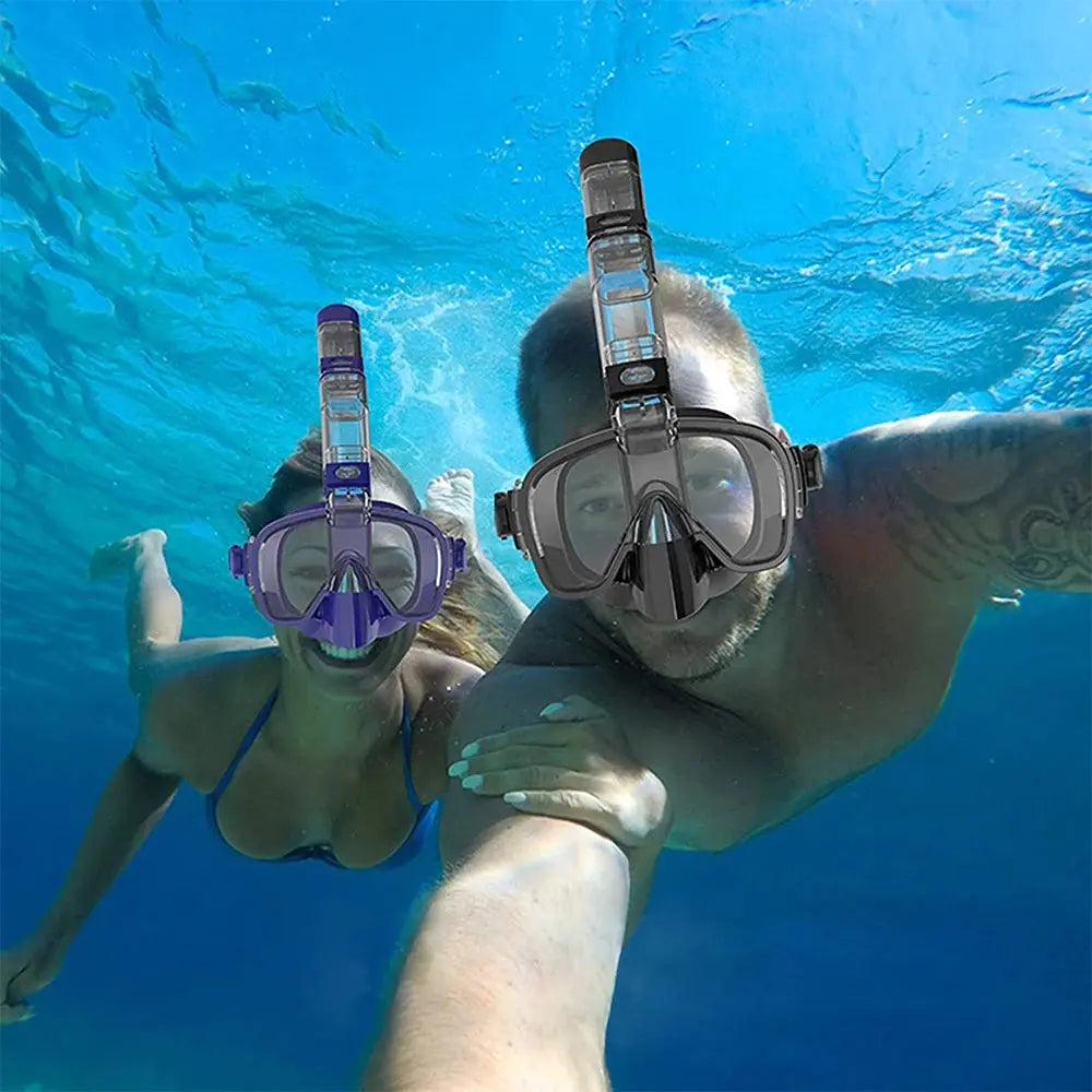Underwater Snorkeling Half face Face Children Swimming Mask Set Scuba Diving Respirator Masks Anti Fog Safe Breathing for Adult Ai-TechWorld 