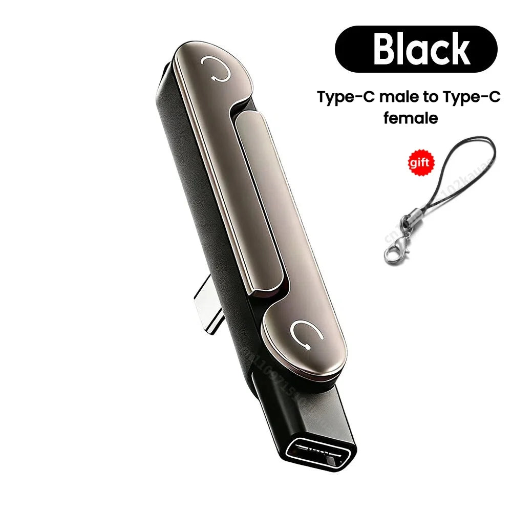 1/2/3PCS Type C Phone Charging Bracket Adapter 240W Fast Charging OTG Type-C Male to USB-C Female Converter With foldable Holder Ai-TechWorld   ai-techworld