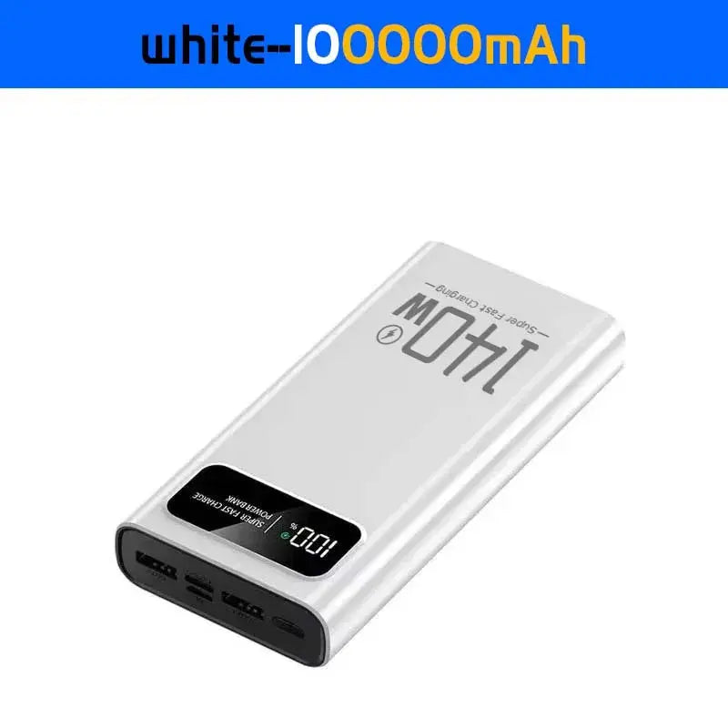 140W Power Bank  Super Fast Charging Battery High Capacity Digital Display 100000mAh Power Bank For Iphone Samsung Xiaomi Tablet Ai-TechWorld 