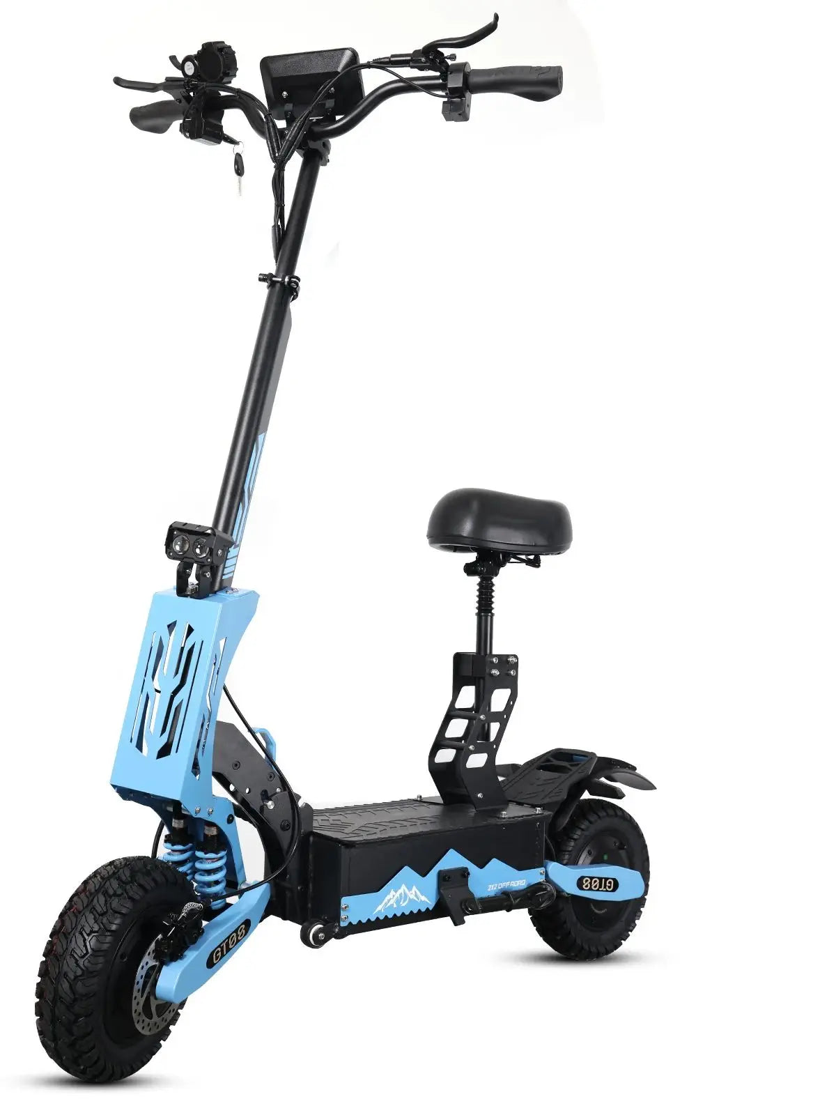 Arwibon 5600W Adult Electric Scooter Dual Motor Top Speed 46MPH,60V27AH, 11-inch Off-Road Tires Sport Folding eScooter with Seat Ai-TechWorld 