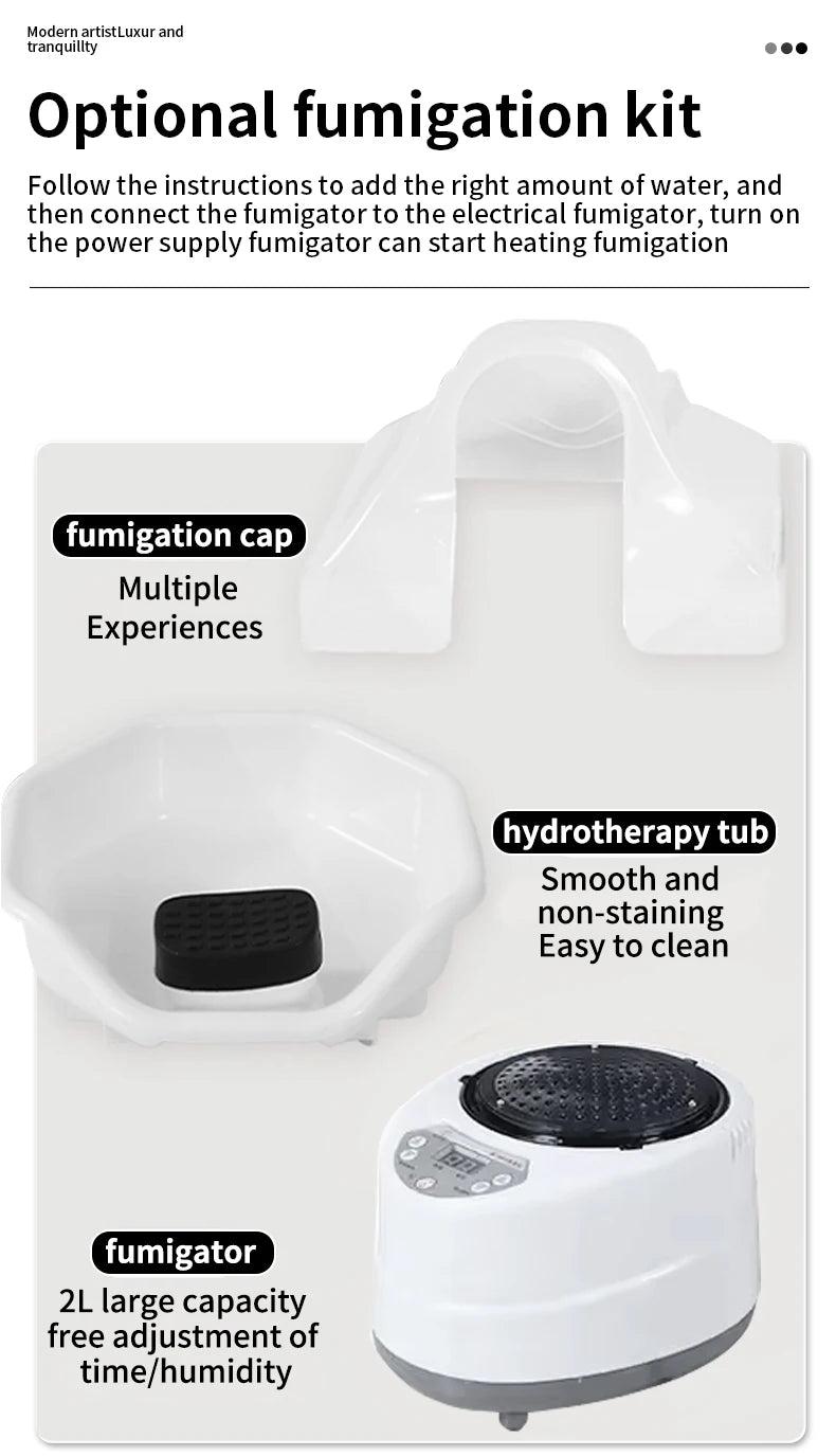 Salon Head Spa Synthetic Leather Head Therapy Beds Automatic Massage Shampoo Bed Ai-TechWorld 