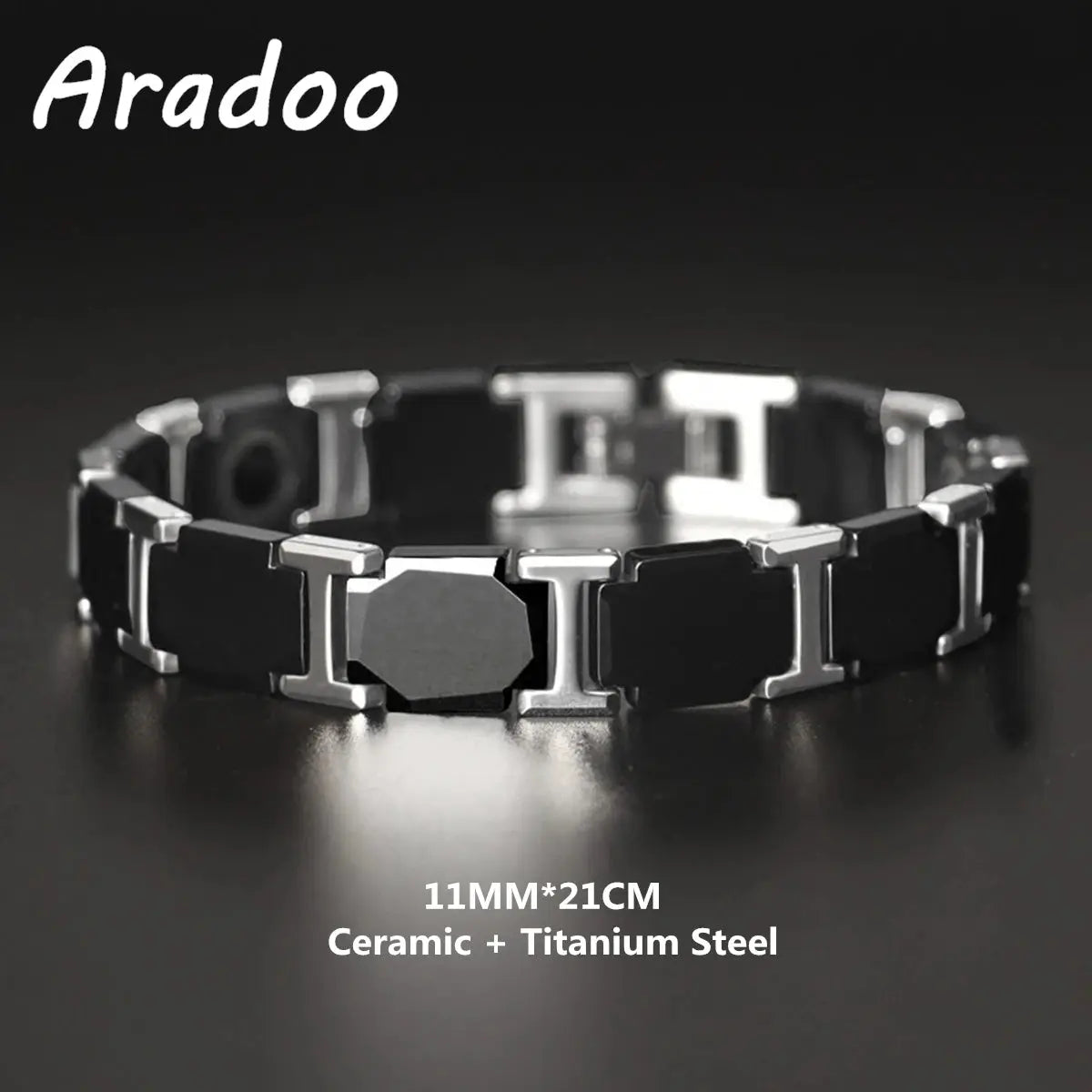Titanium Steel Ceramic Energy Bracelet Stainless Steel Zirconia Couple Ceramic Bracelet Ai-TechWorld 