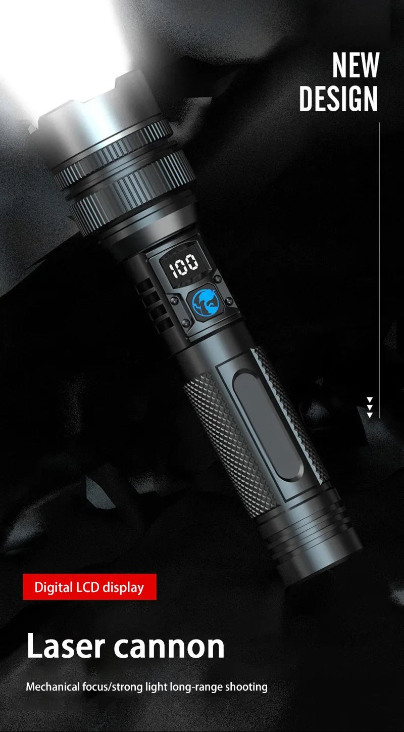 Xiaomi 1000000LM Super Bright LED Flashlight Rechargeable USB-C Digital Display IPX8 Waterproof Long Lasting Camping Emergency Ai-TechWorld 