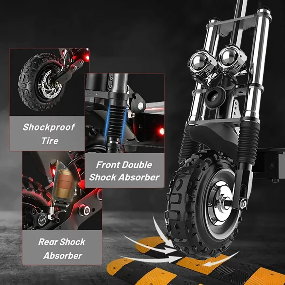 [8 models]10/11 Inch 48V-72V 1000W-6000W Electric Scooter 50-85km/h Fast E Scooter Off Road Electric Kick Scooter Foldable Adult Ai-TechWorld 