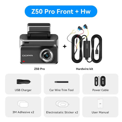 2025 New DDPAI Dash Cam Z50 Pro 4K Car Camera Night Vision 5GHz Wi-Fi GPS ADAS 24H Parking Monitor Support Front and Rear Cam Ai-TechWorld 