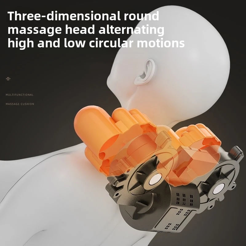 Multifunctional Lumbar Traction Massage Mattress Cushion Full Body Electric Shoulder Neck Waist Back Vibrations Removable Gift Ai-TechWorld 