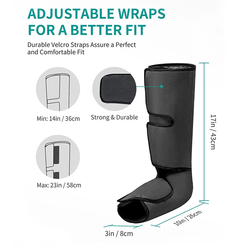 Nekteck Leg Massager Air Compression Calf Wraps Air Pressure Massage for Blood Circulation and Relaxation Lymphatic Drainage Ai-TechWorld 