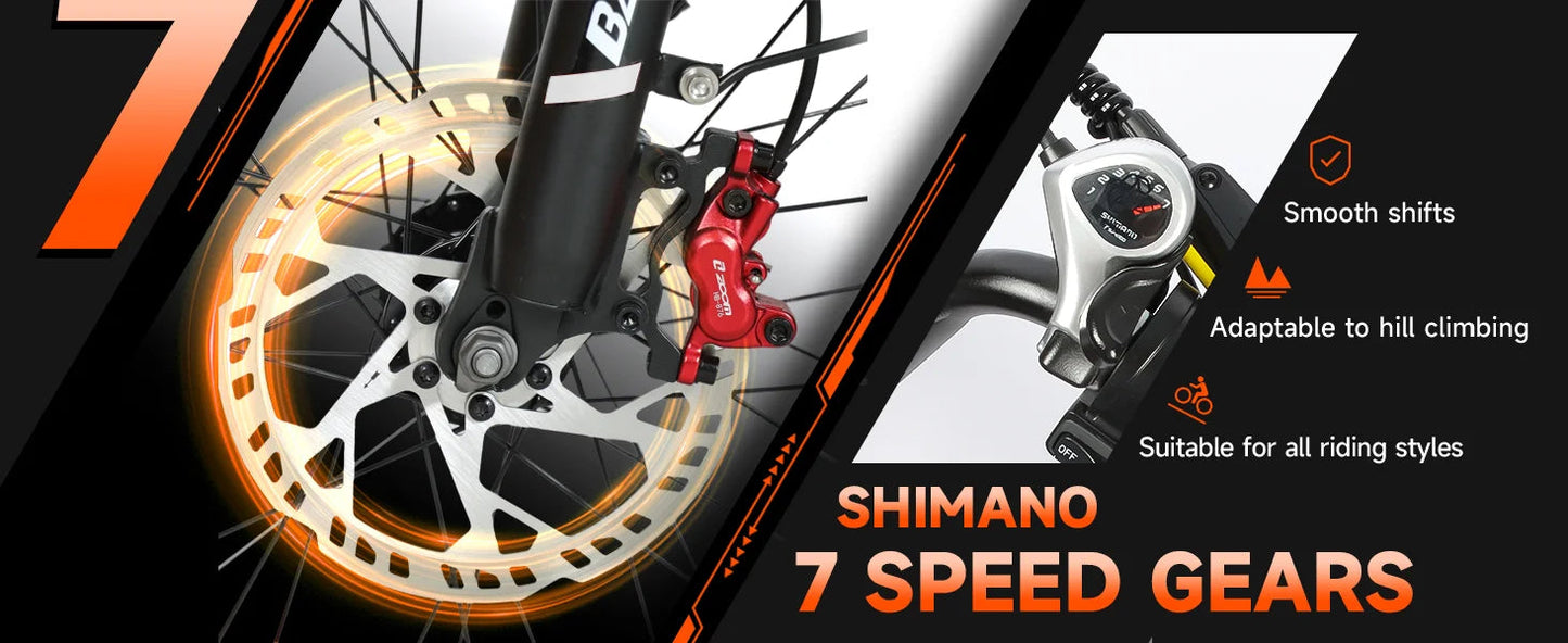 【1 Year Warranty】BAOLUJIE DM01 Electric Bike for Adult 2000W Motor Electric Bike 60V 30AH Moto 42MPH City Commuter Electric Bike Ai-TechWorld 