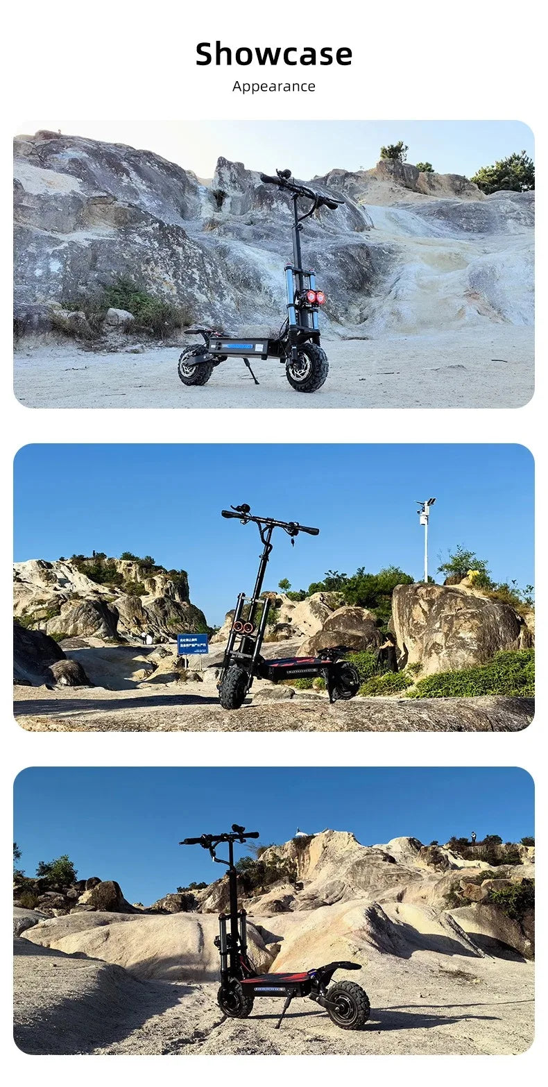 Boyueda S3 EScooters 6000W Dual Motor 60V38ah Hydraulic Oil Brake Electric Scooter Aldult 11 Inch Off-road Vacuum Tire E-Scooter Ai-TechWorld 