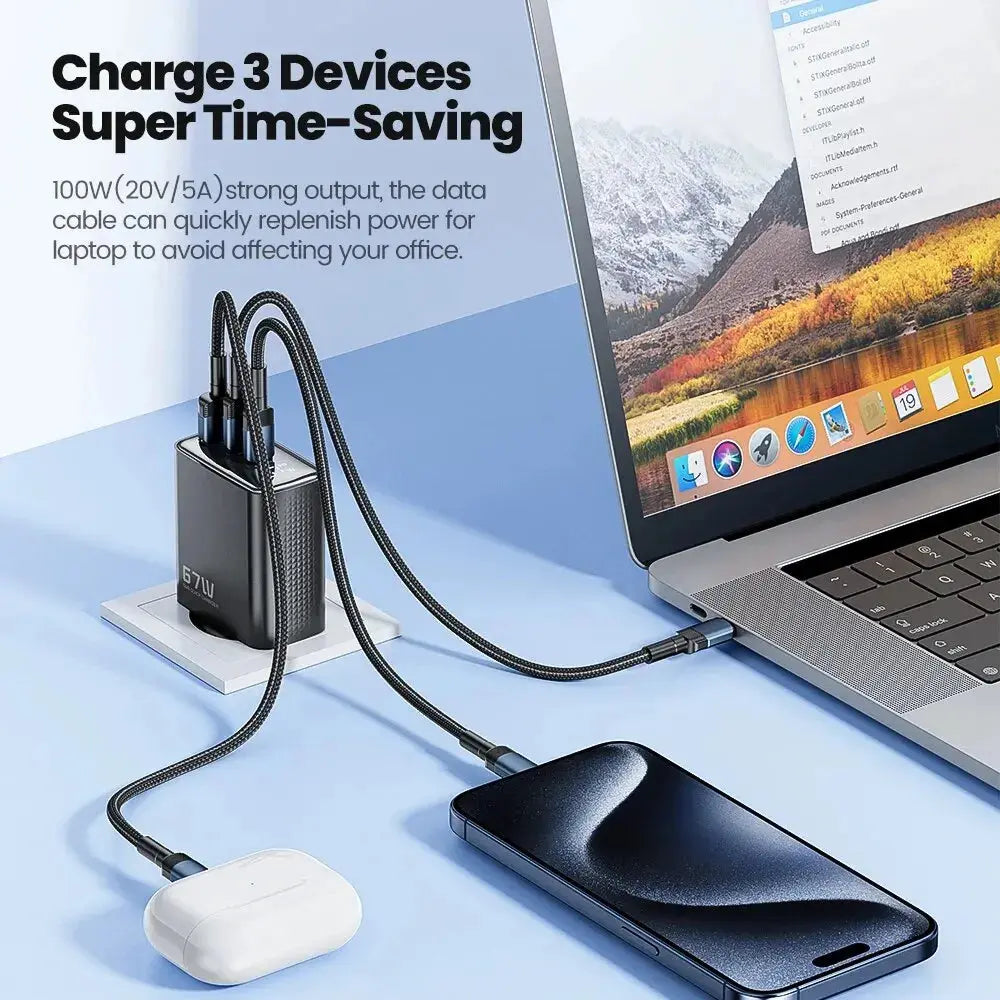 Toocki 67W GaN USB Type C Charger Digital Display 65W 45W PPS PD QC4.0 Quick Charge For Macbook Laptop IPAD Tablet iPhone 15 14 Ai-TechWorld 