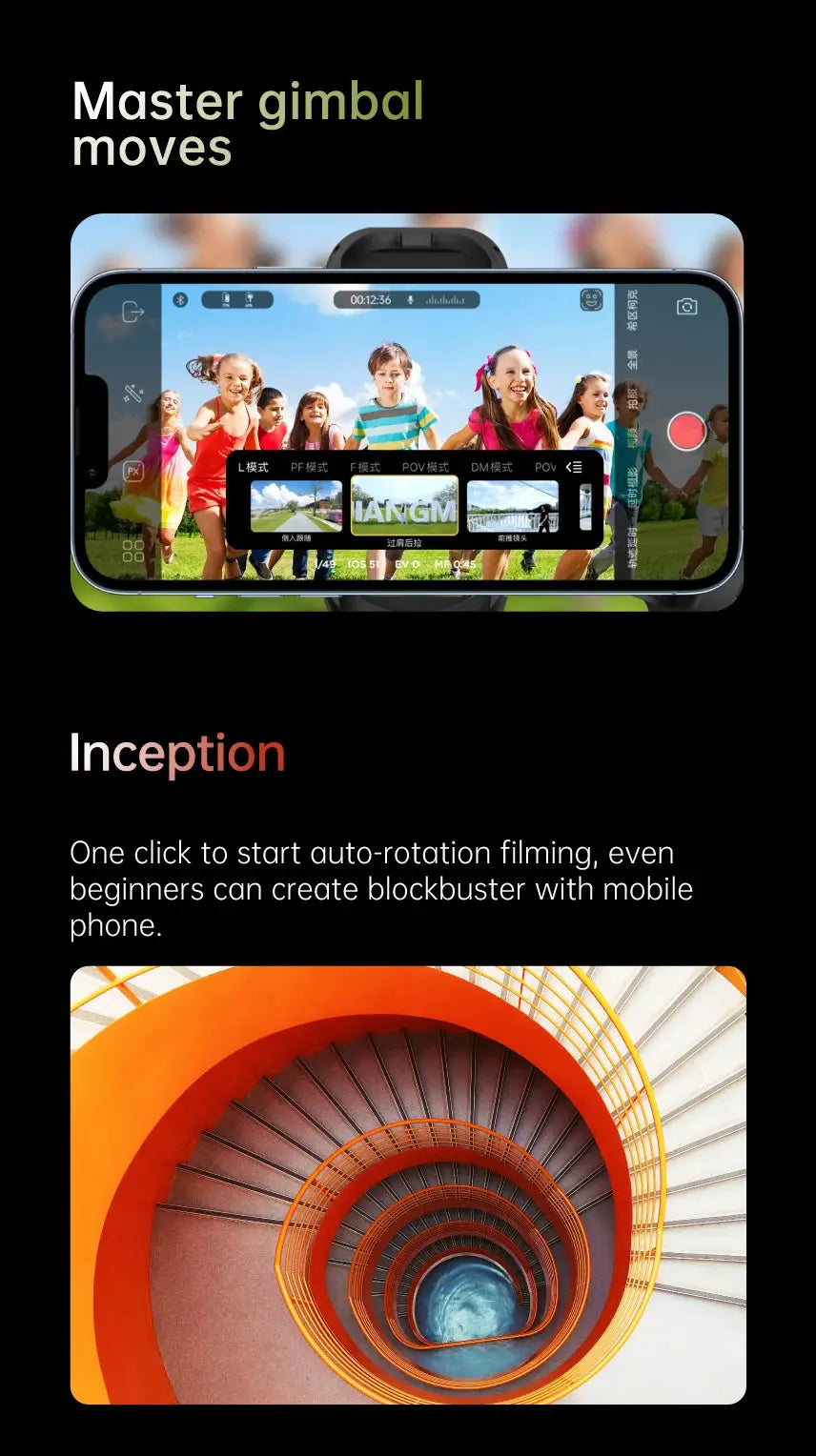 AOCHUAN Smart XE 3-Axis Handheld Gimbal Stabilizer for Smartphone iPhone Android Face Tracking Tiktok Vlog Live Streaming Ai-TechWorld 