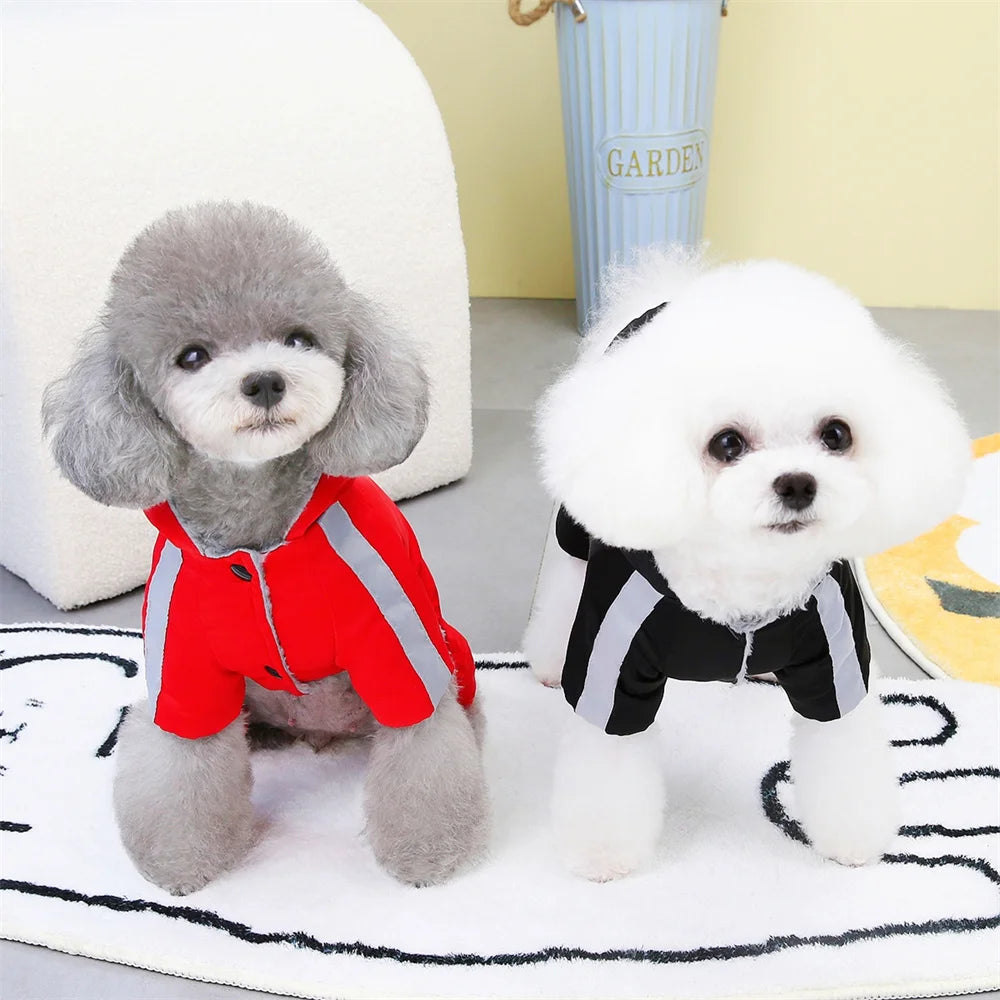 Thicken Warm Dog Jumpsuit Winter Pet Dogs Clothes for Chihuahua Coat Waterproof Hoodie Puppy Overalls Poodle Jacket Pet Apparel Ai-TechWorld 