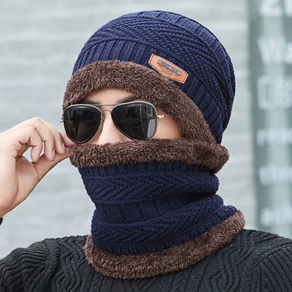 Autumn and Winter Women Thermal Plush Hat Hood Scarf and Mask Ear Protection Windproof Thick Design for Riding Outdoor Ai-TechWorld 