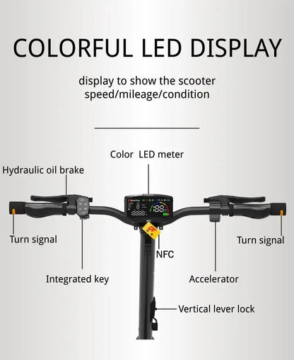 Drive Tron DT06 Adult Electric Scooter, 1200W*2 Motor,60v 23.4Ah Battery ,Folding E-Scooter, E-Mountain Scooter Ai-TechWorld 