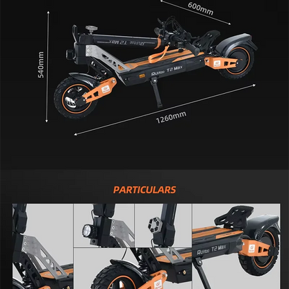 Ruitoo T2Max 1000W Nice design Electric Scooter Folding Two Wheel Scooter for Adults Ai-TechWorld 