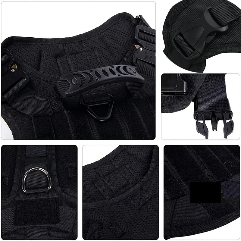Tactical Military Vest Pet German Shepherd Golden Retriever Tactical  Training Dog Harness and Leash Set For All Breeds Dogs Ai-TechWorld 