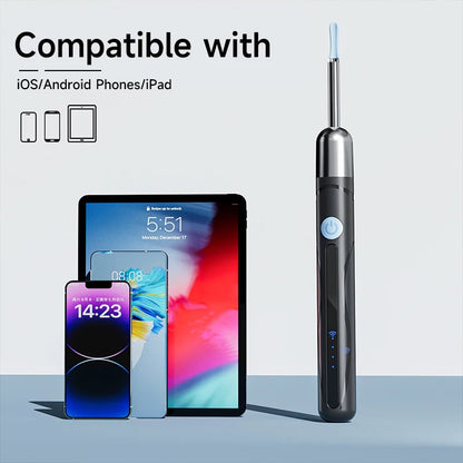 WiFi Endoscope 4.2mm 1080P Ear Picker Camera with Ear Spoon Base for iOS/Android Ear Cleaning Otoscope with Ear Wax Removal Tool Ai-TechWorld 