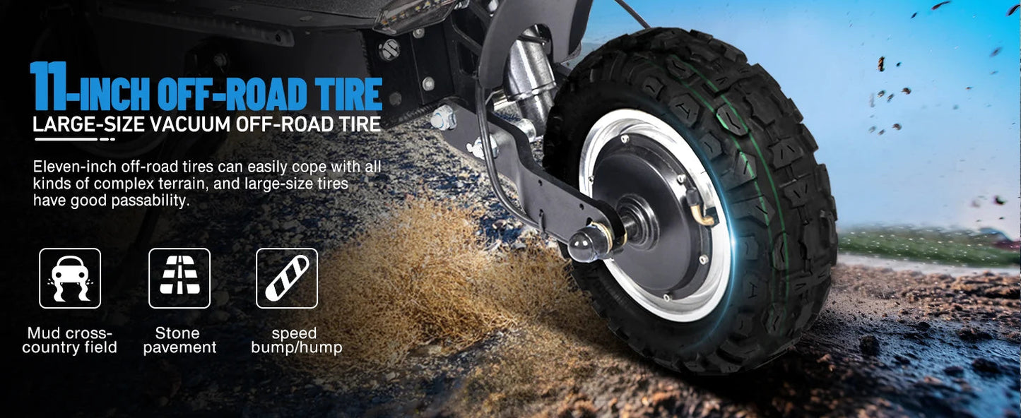 6000W High Power Adult Electric Scooter  Off-Road Commute Foldable 60V 38Ah Large Battery 60 Miles Range 50 Mph Fast E-Scooter Ai-TechWorld 