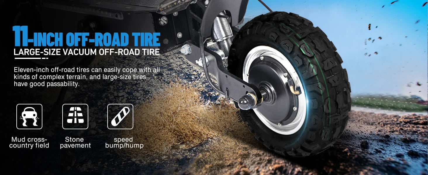 6000W High Power Adult Electric Scooter  Off-Road Commute Foldable 60V 38Ah Large Battery 60 Miles Range 50 Mph Fast E-Scooter Ai-TechWorld 